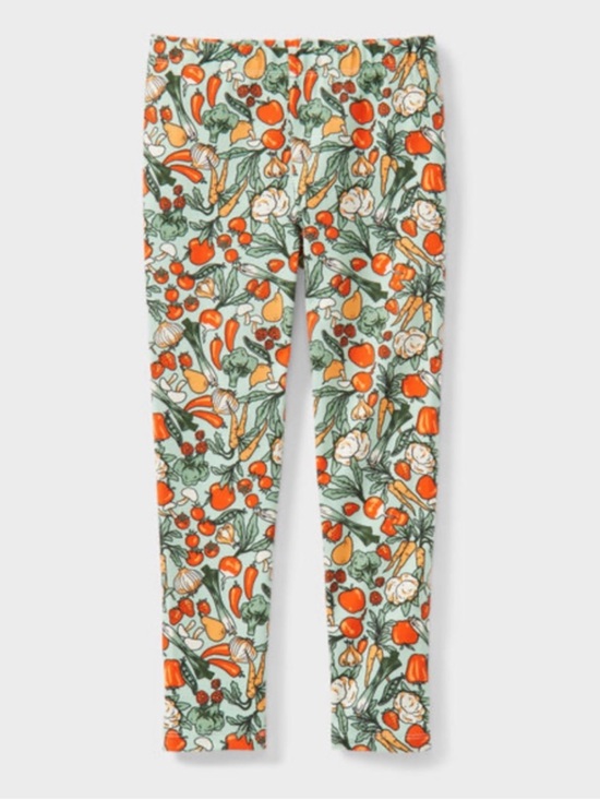 Duluth Trading Co Pants - Duluth Trading Co Women's Mint Leggings with Orange and Green Vegetable Print